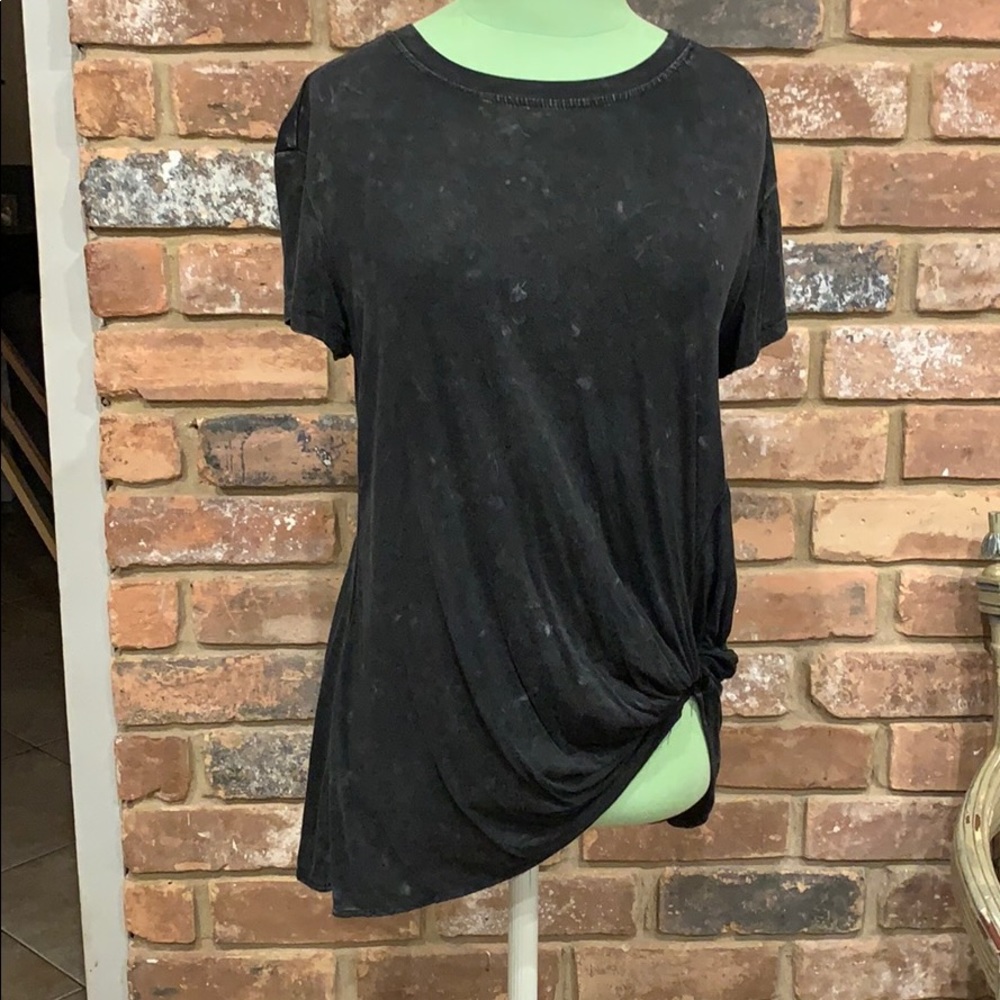 Distressed black shirt